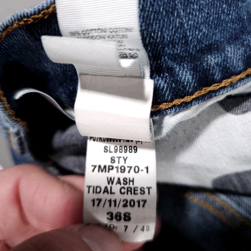 Lucky‎ Brand 363 Vintage Straight Mens 36x30 Blue Tidal Crest Jeans 7MP1970-1